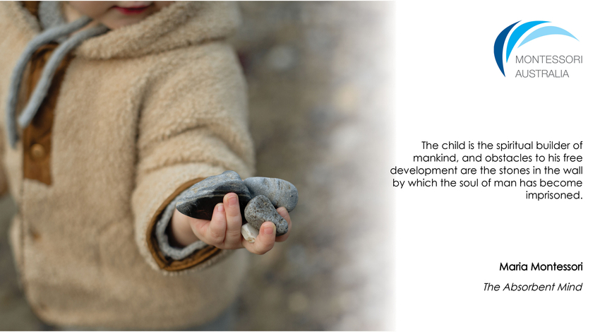 Child holding pebble