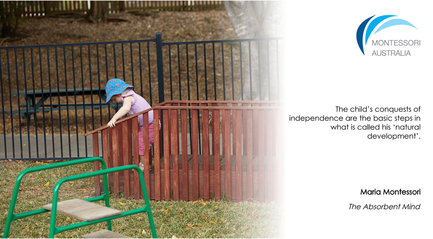 Child outdoors on climbing frame