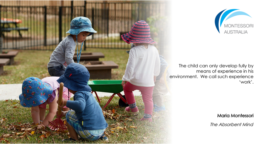 Children raking leaves