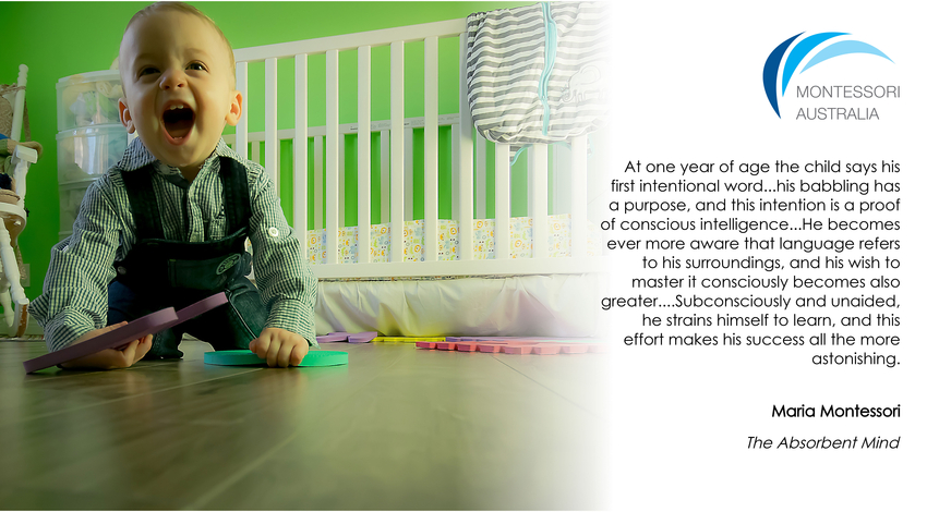 Toddler crawling with wide open mouth talking