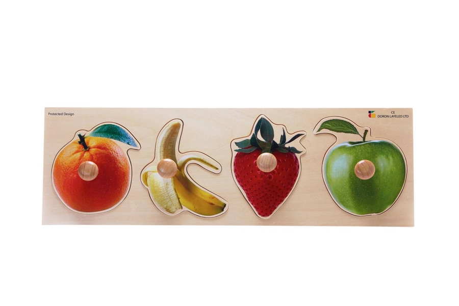 Fruit Giant Wooden Knob Puzzles Montessori Australia